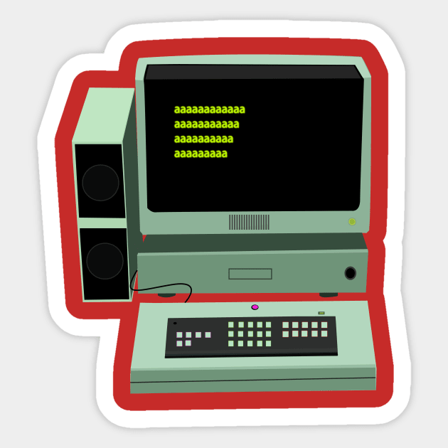 Old Computer Sticker by momomoma